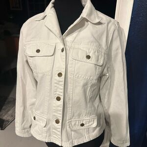 Chadwick’s Sz 10 White Jean Jacket